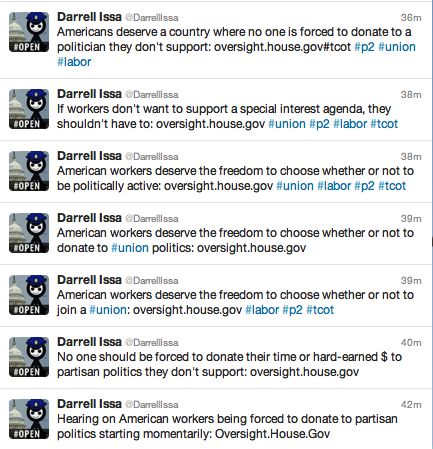 Rep. Darrell Issa tweets